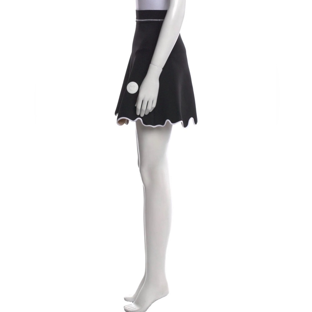 KENZO Black Woven Skirt with White Trim